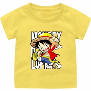 เสื้อยืด พิมพ์ลายอนิเมะ Luffy VIRAL สําหรับเด็กผู้ชาย