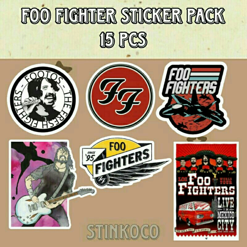 [15PCS] FOO FIGHTER STICKERS CONTAIN 15 สติ๊กเกอร์ | Shopee Thailand