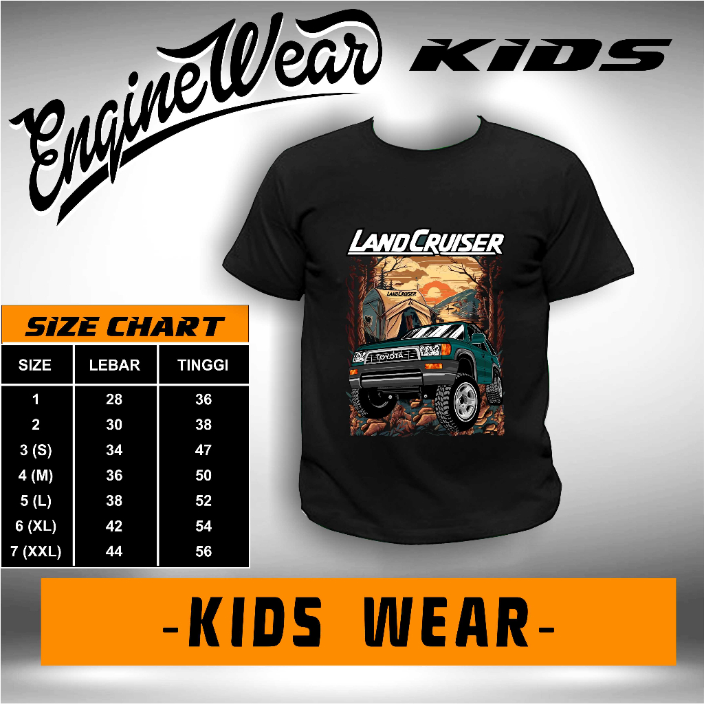 เสื้อยืด-พิมพ์ลายรถยนต์-jeep-land-cruiser-vx80-4wd-4x4-lc-vx80-สําหรับเด็ก