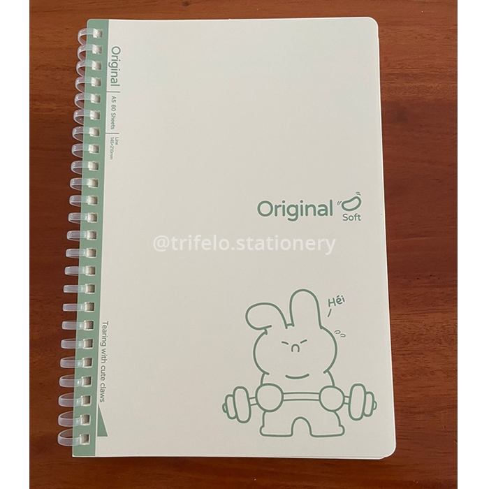 สมุดโน้ตสันเกลียว A5 ลาย Wengu Bunny's Kitten Soft Ring Paper Line (SXQ ...