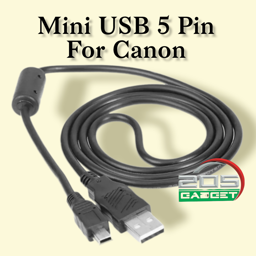 Canon มินิ USB 5 Pin 1.5 เมตร สายเคเบิลข้อมูลกล้อง | Shopee Thailand
