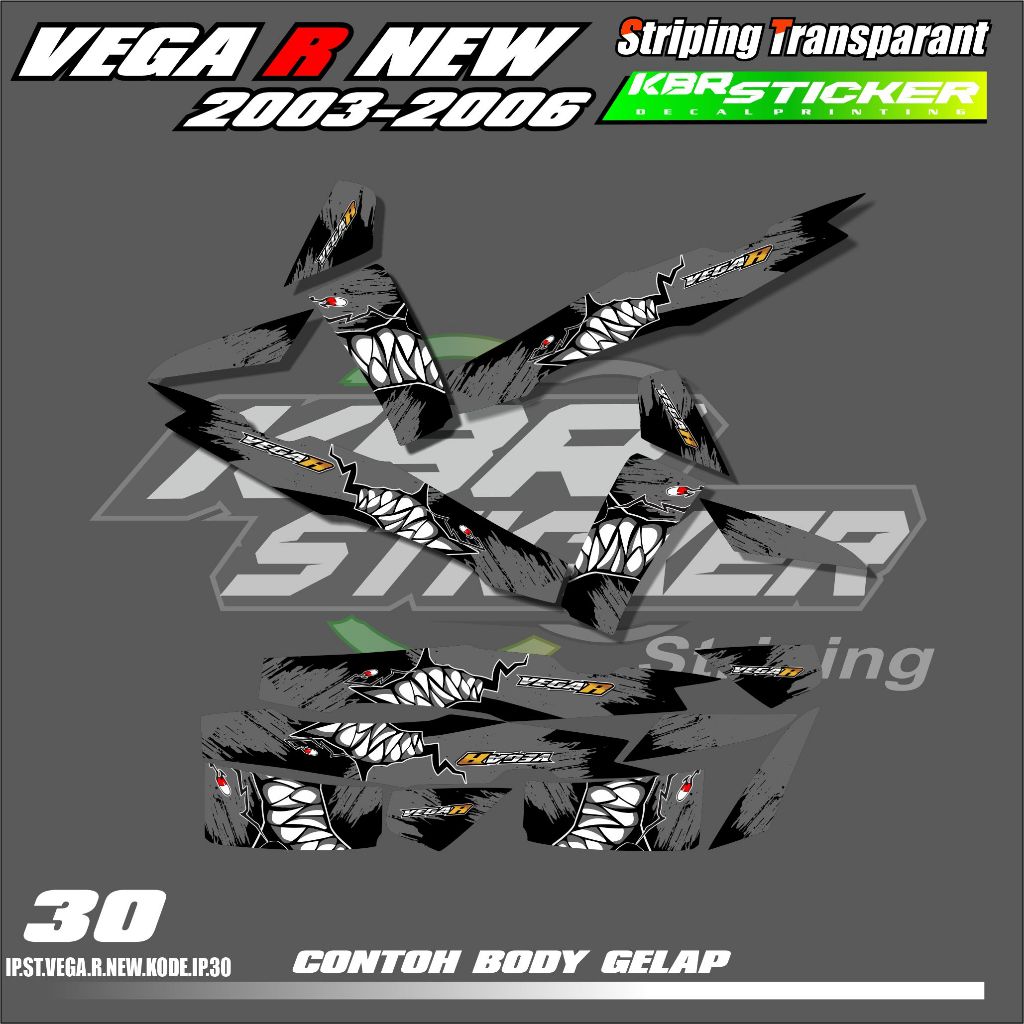 VEGA R ใหม่ YAMAHA VEGA R NEW MOTORCYCLE STRIPING STICKER 2003-2006 ...