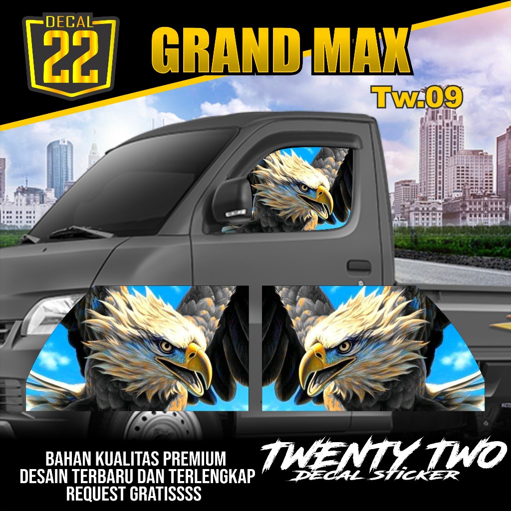 GRAND MAX CAR WINDOW ONE WAY STICKER GRAND MAX SIDE สติ๊กเกอร์ติดกระจก ...