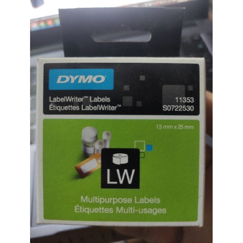 dymo-ป้ายเขียนฉลาก-s0722530-lw-11353-เทปเขียนฉลาก-13-มม-x-25-มม