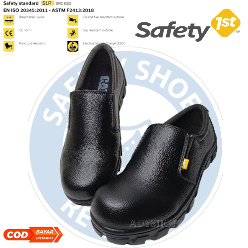 Sepi Mens Steel Toe Slip-On Safety Shoes Sepy Slop Field Work Project ...