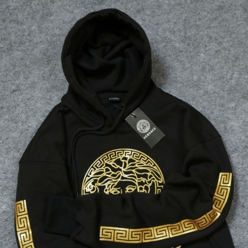 versace-เสื้อแจ็กเก็ตกันหนาว-มีฮู้ด-ลายโลโก้