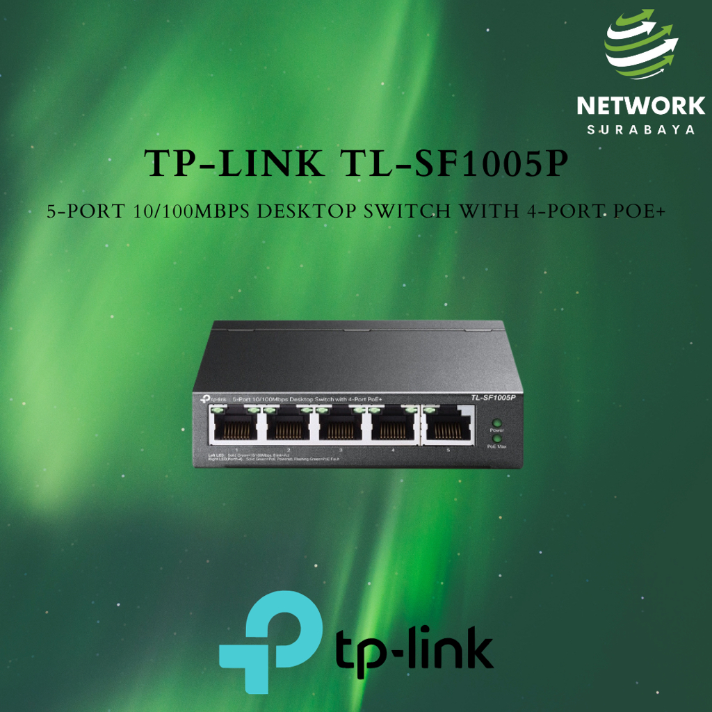 Tp LINK TL-SF1005P 5-Port 10/100Mbps สวิตช ์ เดสก ์ ท ็ อปพร ้ อม PoE 4 ...