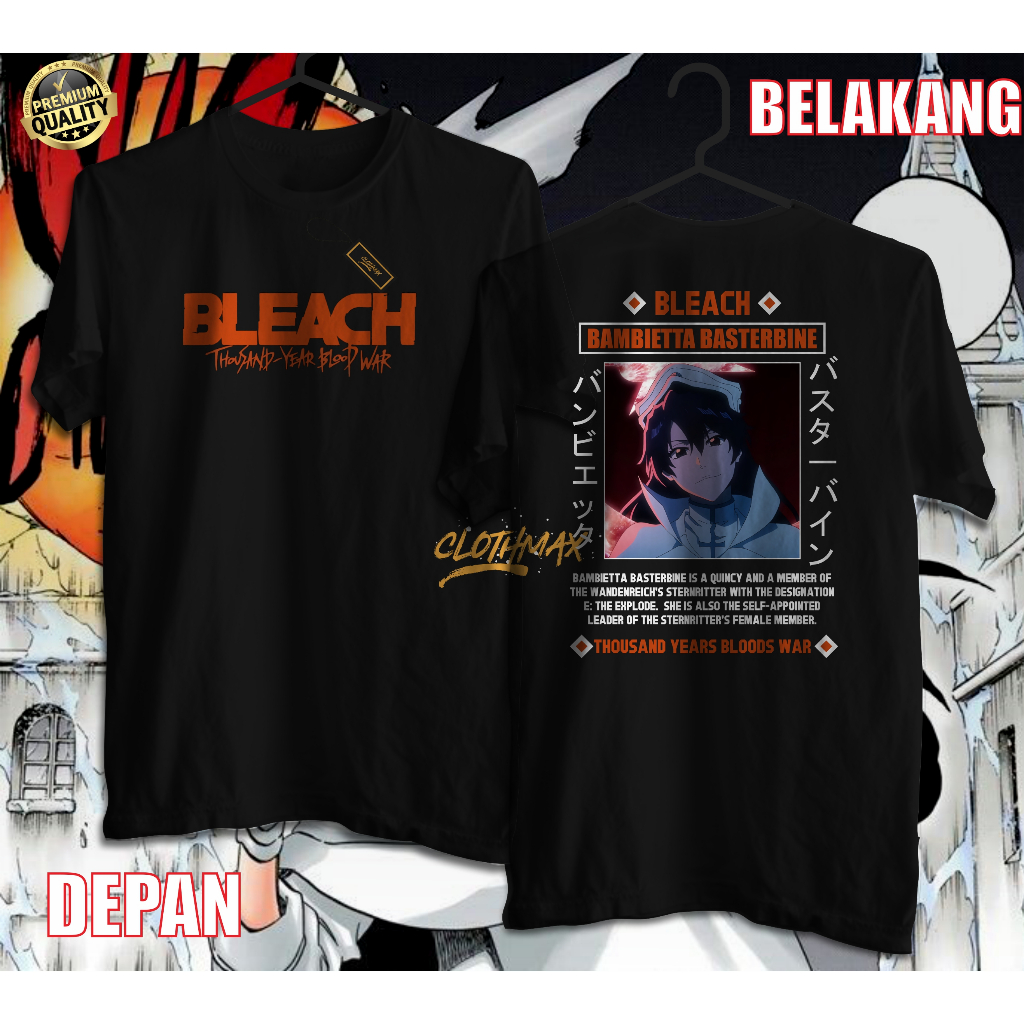 เสื ้ อยืดอะนิเมะ Bleach พันปี Bloods War Bambietta Basterbine Quincy ...