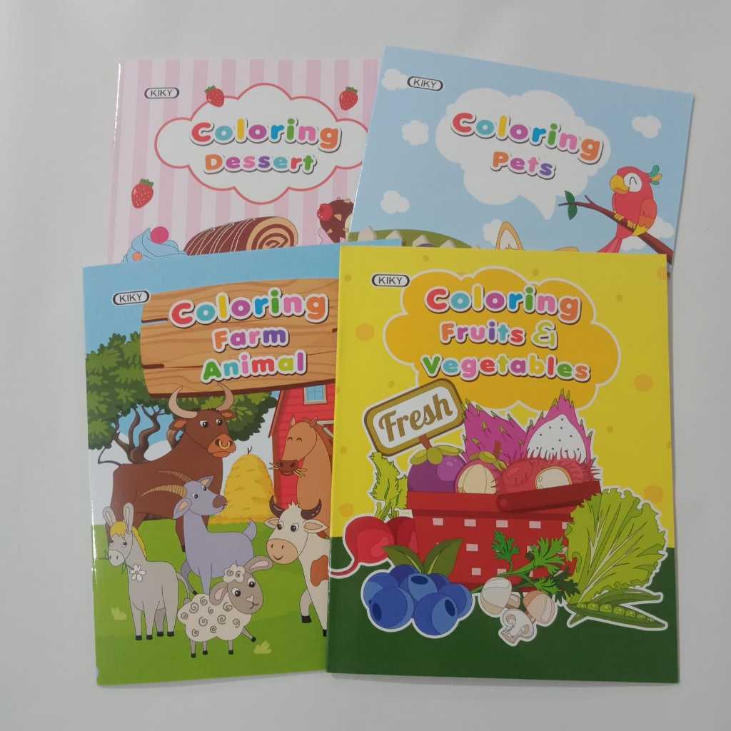 สมุดระบายสีขนาดเล็ก สมุดระบายสี สมุดระบายสี คิคิ ขนาดเล็ก | Shopee Thailand