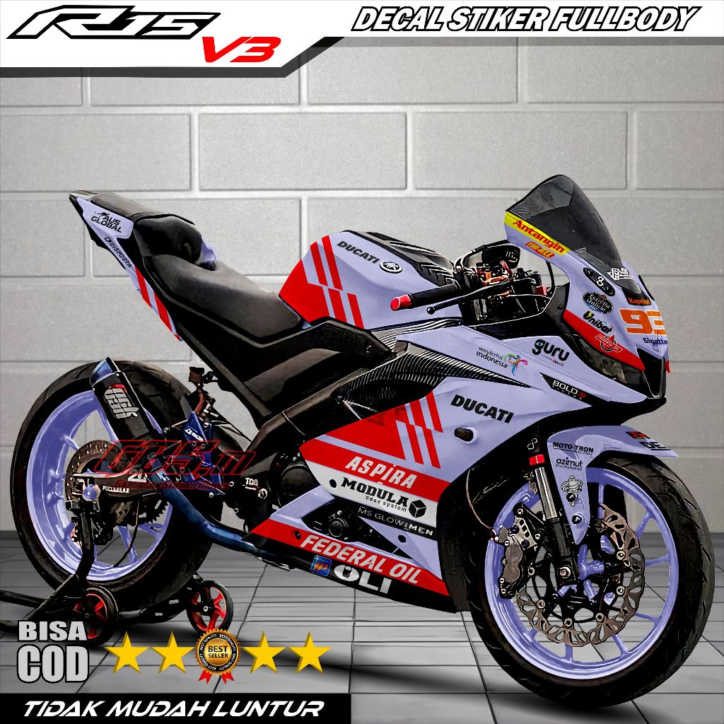 ล่าสุด - R15 V3 Fullbody Decal Yamaha R15 V3 Fullbody สติ๊กเกอร์ติด ...