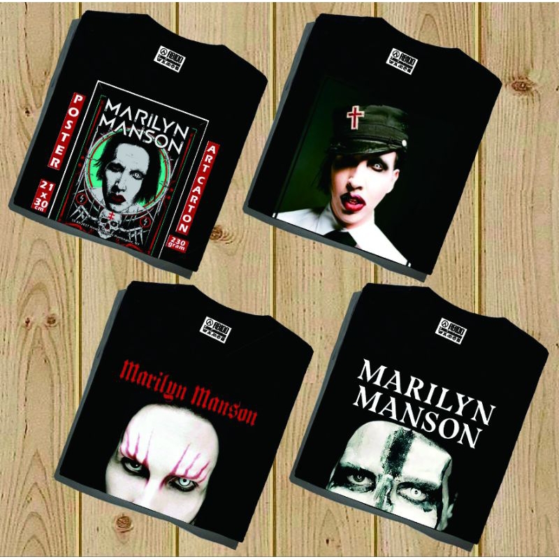 แพคเกจประหยัด (100K = 4 tshirts) MARILYN MANSON Band Tshirt Rock Band