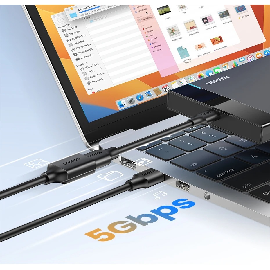 Ugreen สายต่อ Mini USB 3.0 2.0 ความเร็วสูงสําหรับแล็ปท็อปอัจฉริยะ / PC ...