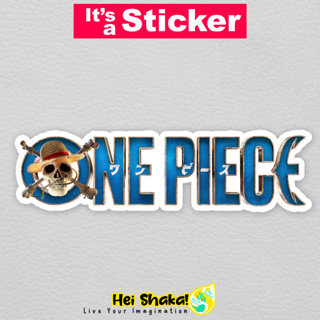 สติกเกอร์ไวนิล กันน้ํา ลายการ์ตูนอนิเมะ One Piece Live Action Logo LA Series สําหรับติดตกแต่ง
