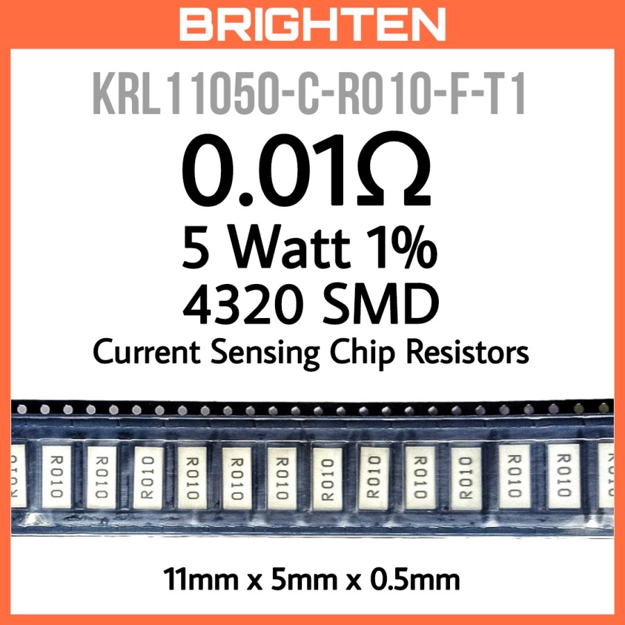ตัวต้านทาน 0.01 โอห์ม 5W 1% 4320 SMD R010 0.01R 10 ohm 5 วัตต์ SHUNT ...
