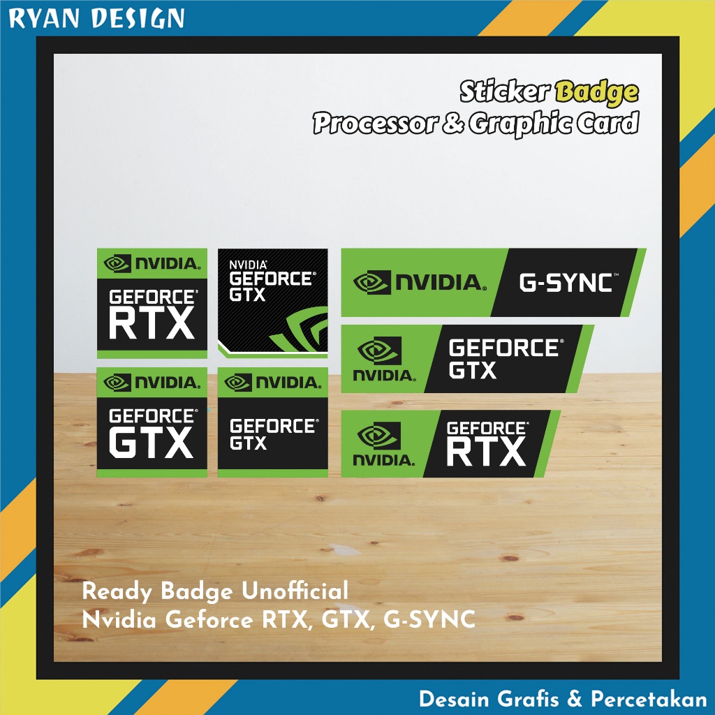 กราฟิกการ์ดป้ายสติ๊กเกอร์โลโก้ Nvidia Geforce RTX G-Sync | Shopee Thailand
