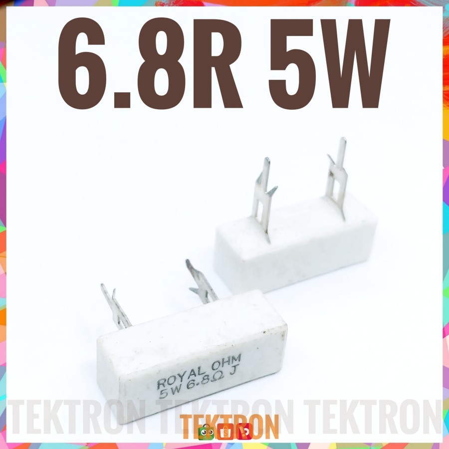 ตัวต้านทานทวีตเตอร์อุณหภูมิสูง 6.8 โอห์ม 5W 6.8R 6R8 5watt 5watt 6.8 ...