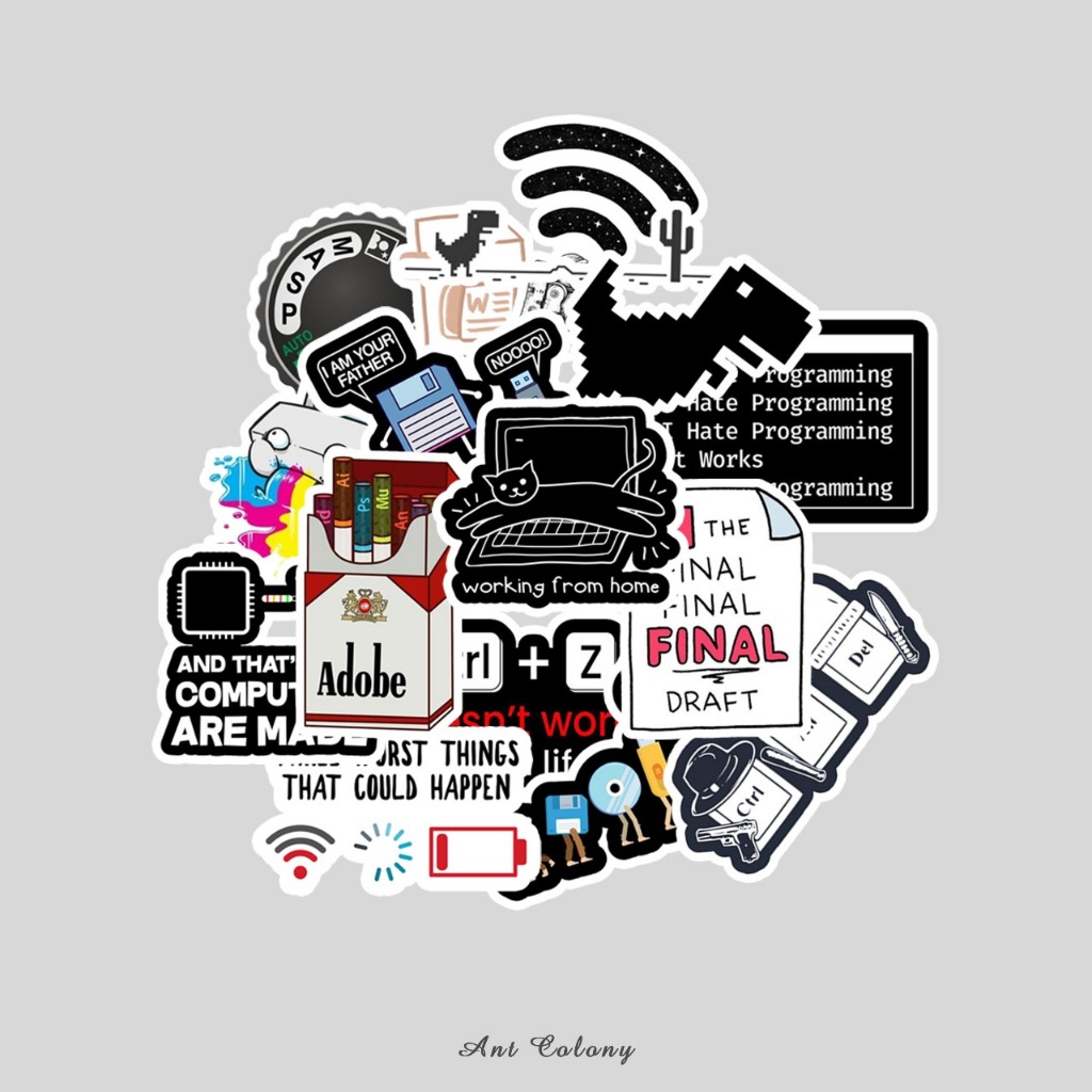 คอมพิวเตอร์ Hack Pack สติกเกอร์ไวนิลเคลือบเคลือบเงา | สติ๊กเกอร์ ...