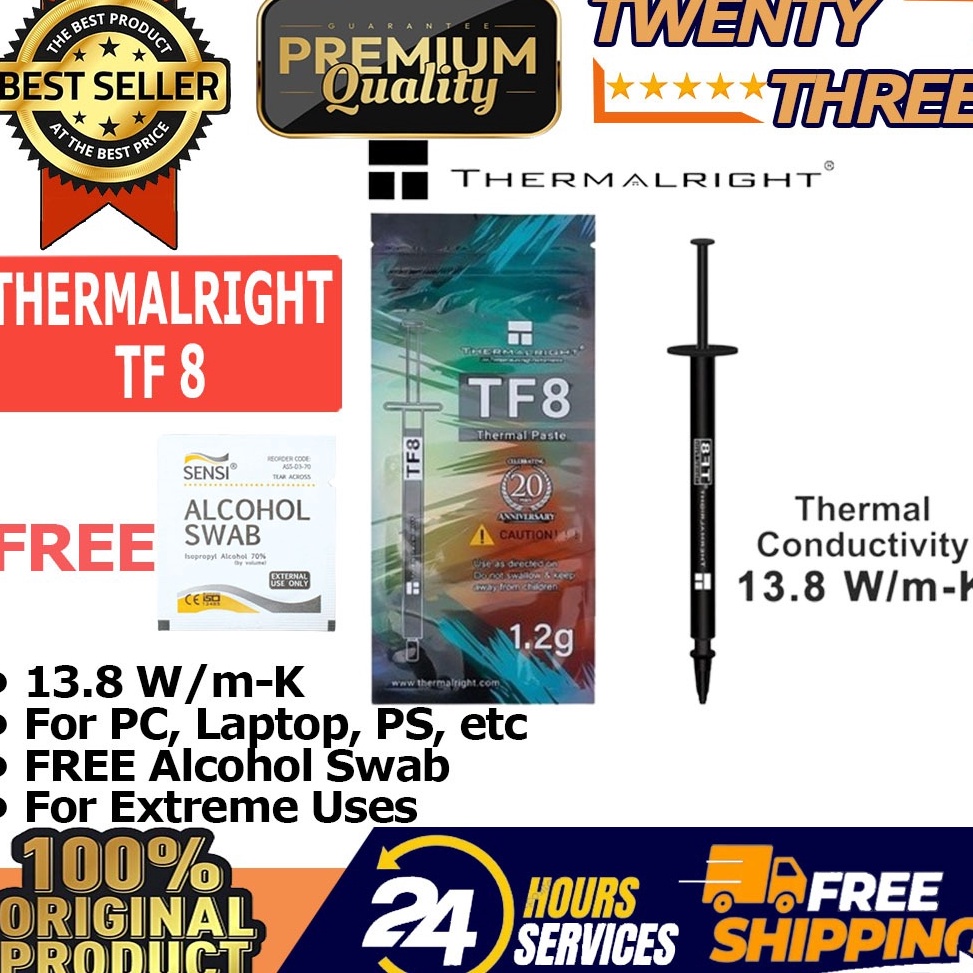 รหัส G36V THERMALRIGHT TF8 วางความร้อน 12 กรัมวางจาระบีโปรเซสเซอร์ CPU ...