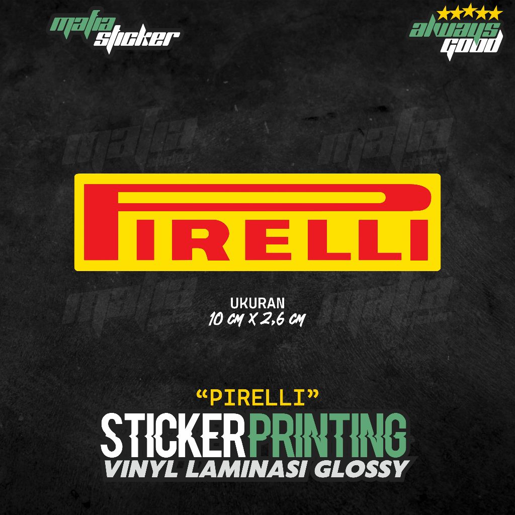 สติ๊กเกอร์ตัดพิมพ์ลายยาง PIRELLI RACING | Shopee Thailand