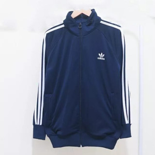 Putih Adidas เสื้อแจ็กเก็ต มีซิป พรีเมี่ยม พรีเมี่ยม สีขาว สําหรับผู้ชาย ผู้หญิง ไซซ์ M L XL XXL