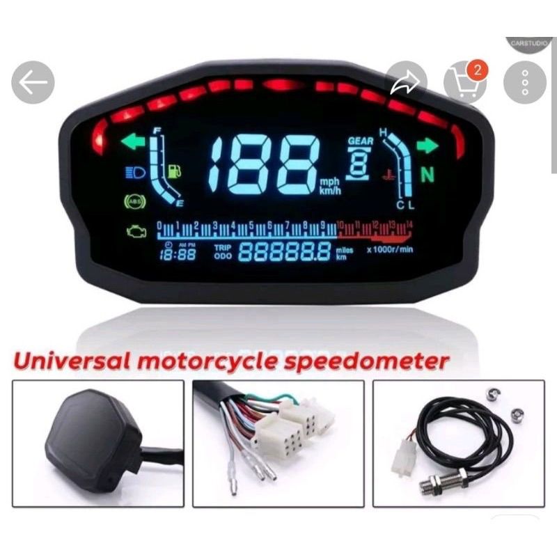 Universal Digital Speedometer ORIGINAL rx3n LED เครื่องวัดระยะทาง ...