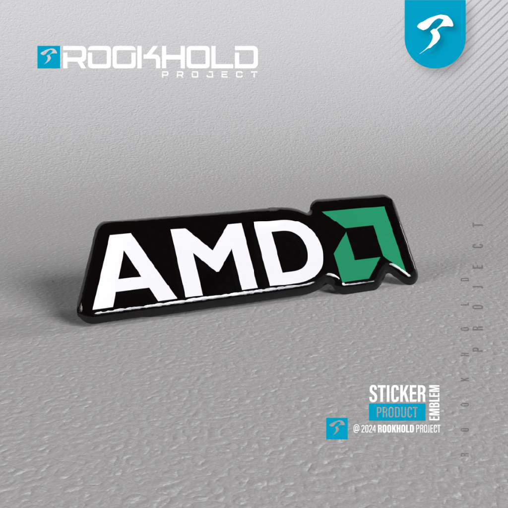 สติ๊กเกอร์สัญลักษณ์ Amd | สติ๊กเกอร์ลายนูน Amd | สติ๊กเกอร์พีซี ...