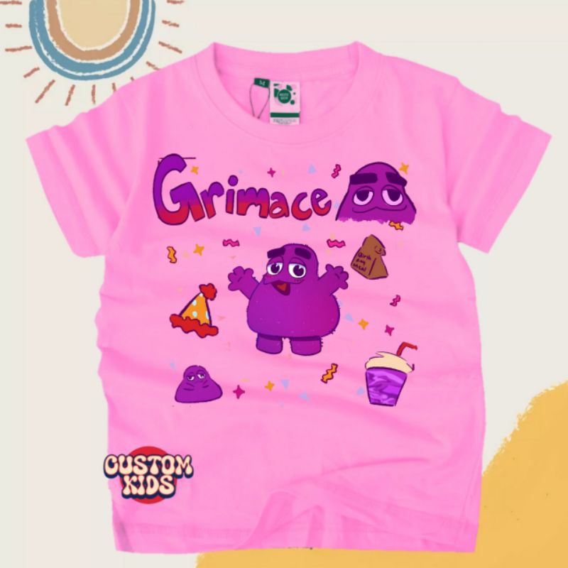 เสื้อยืด-ลาย-grimace-สําหรับเด็กผู้ชาย-และเด็กผู้หญิง