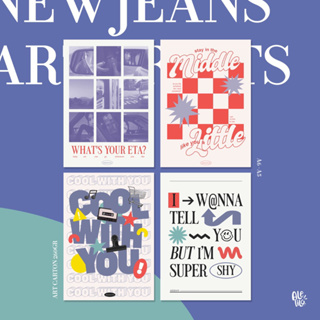 Newjeans ART PRINT/POSTER/WALL DECOR กางเกงยีน ขาสั้น