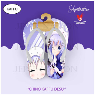 [Flip Flops] รองเท้าแตะลําลอง ฟองน้ํา ไม่ใช่ยาง ลายการ์ตูนอนิเมะ Chino Kaffu เหมาะกับเดินชายหาด สําหรับเด็ก และผู้ใหญ่