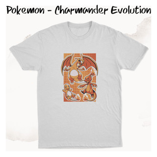 Charmander Evolution เสื้อยืด ลายเกมโปเกม่อน K0362