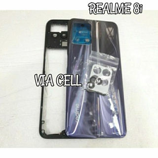 เคสแบบเต็มชุด Realme 8i ขอบกระดูกกลาง + ฝาหลังประตู