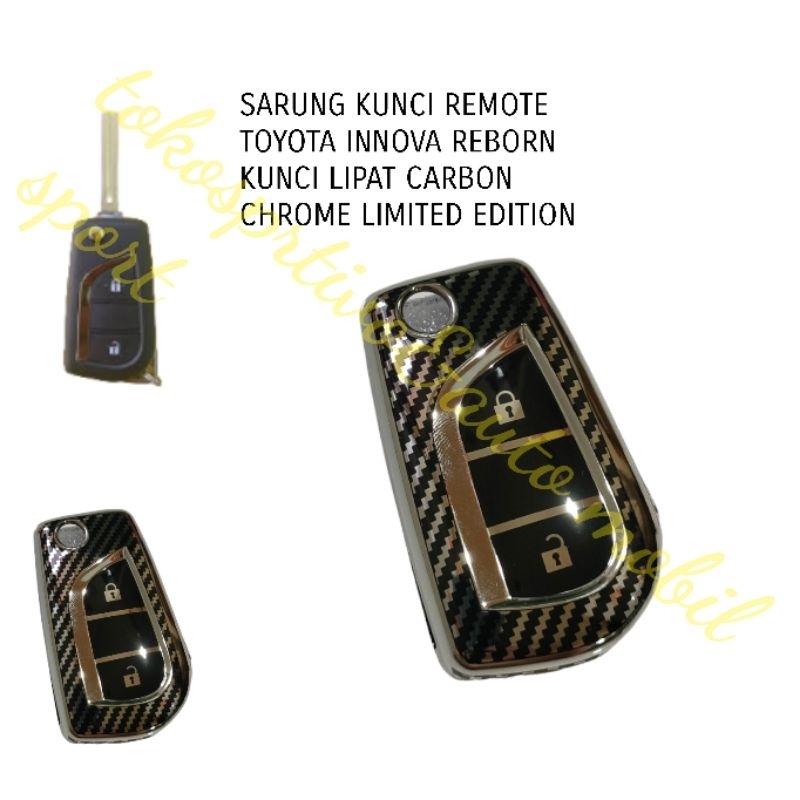 เคสรีโมทกุญแจรถยนต์ โครเมี่ยม สําหรับ Toyota INNOVA REBORN REMOTE ...