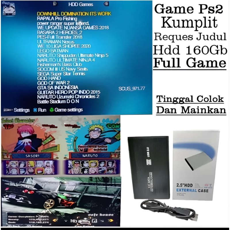 Ps 2 ฮาร์ดดิสก์ G4mes เต็มรูปแบบสามารถขอได้สูงสุดเต็ม | Shopee Thailand