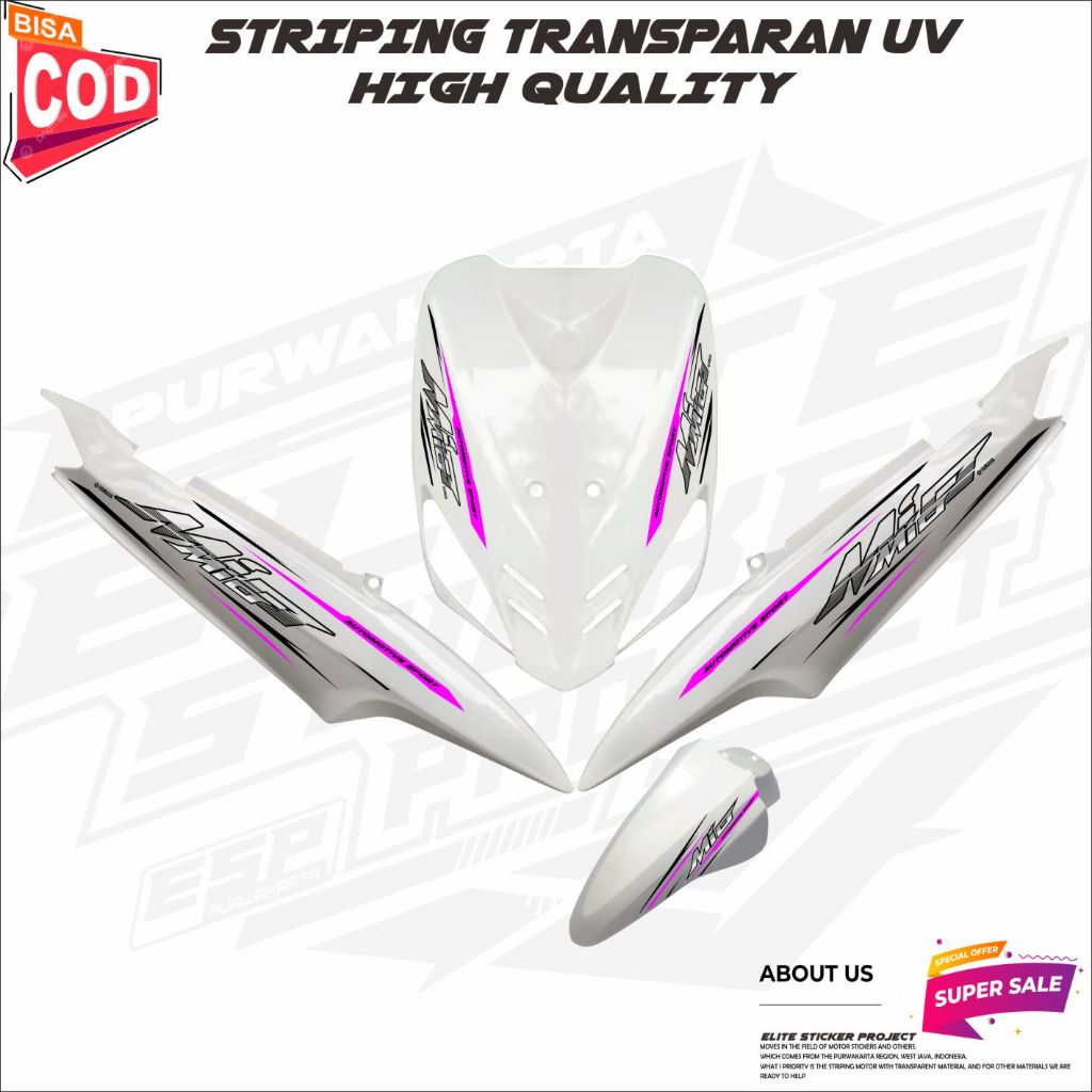 แถบโปร่งใส YAMAHA MIO SPORTY / MIO SMILE STICKER LAST VARIATIONS COOL ...
