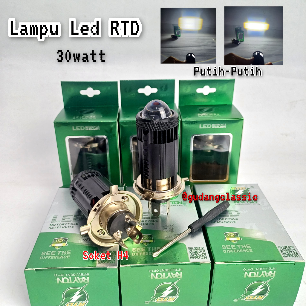 ไฟหน้า H4 Laser Led M01F RTD Rayton Ac Dc Plus พัดลมระบายความร้อน ...