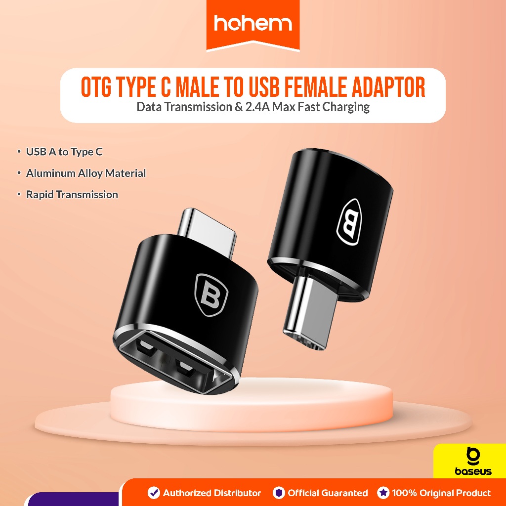 Baseus Original OTG Type C Male to USB Female Adapter Converter Adapter ...