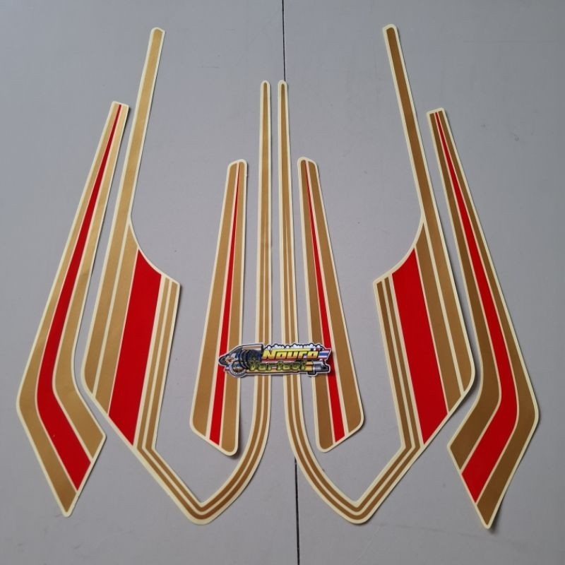 MERAH Striping yamaha rx s rxs พิเศษ ทอง แดง congo 1992 92 คุณภาพพิเศษ ...