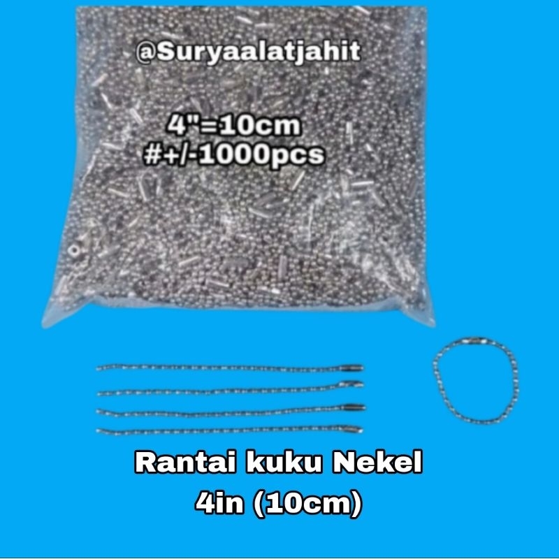 โซ่ติดเล็บ Nekel 4in/100mm (1 แพ็ค ±1000ชิ้น) = rp.89,000/1 แพ็ค ...