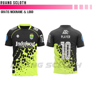 เสื้อกีฬาแขนสั้น ลายทีม Persib Away 3rd Black Premium Jersey Free To Install Your Name And Back Number สีดํา