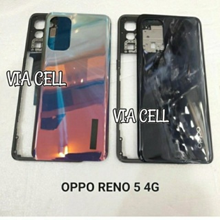 Bezel Bazel จอแอลซีดี กระดูกกลาง + เคสหลังประตู Oppo Reno 5 4G