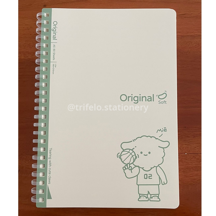 สมุดโน้ตสันเกลียว A5 ลาย Wengu Bunny's Kitten Soft Ring Paper Line (SXQ ...