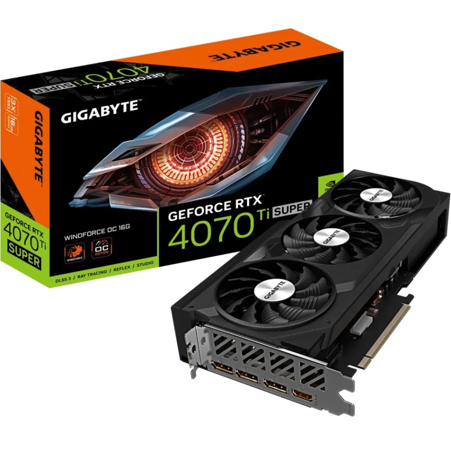 Gigabyte GEFORCE RTX 4070ti SUPER WINDFORCE OC 16GB GDDR6X GV ...