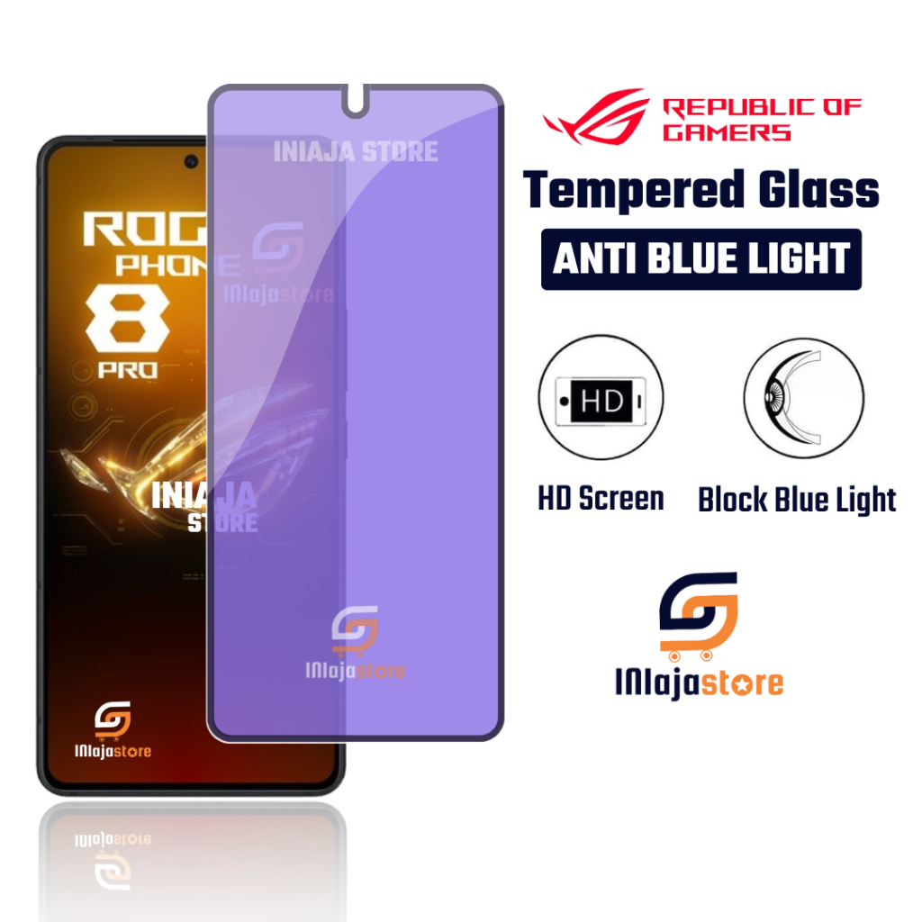 LAYAR กระจกนิรภัยป้องกันแสงสีฟ้า Asus ROG โทรศัพท์ 8 8 Pro ป้องกันรอย ...