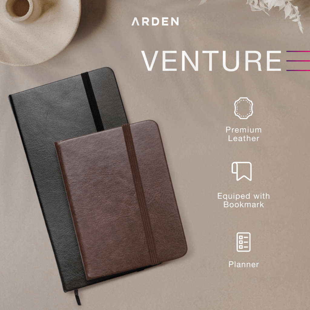 Arden Notebook Venture - สมุดบันทึกปกหนังคลาสสิก | Shopee Thailand