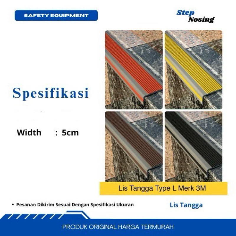 Anti-slip Safety Ladder Trim ประเภท L 5 ซม. Step Nosing+กาว 3M | Shopee ...