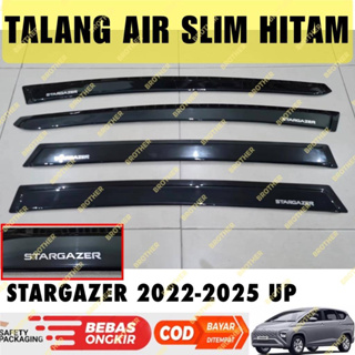 Hyundai Stargazer Gutter 2022 2023 2024 2025 ที่บังแดดด้านข้าง แบบบาง สีดํา