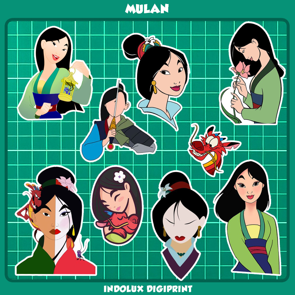 Mulan Disney Princess สติ๊กเกอร์ Fa Mulan สติ๊กเกอร์ 10 ชิ้น Journal ...