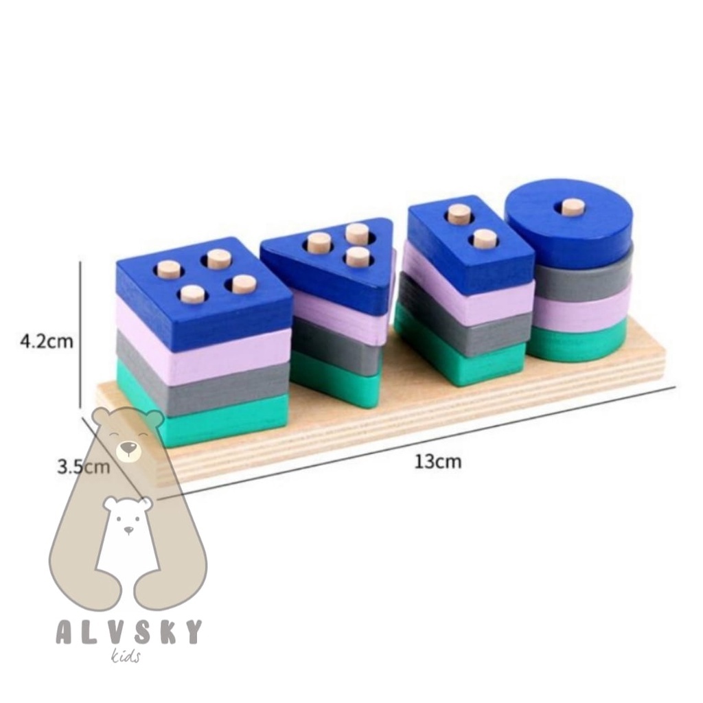 บอร์ดของเล่น EDUCATIONAL TO KNOW SHAPE และสี / RECTANGLE GEO SHAPE ...