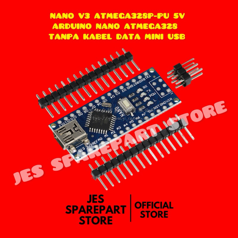 Nano V3 ATMEGA328P-PU 5V ARDUINO NANO ATMEGA328 พร้อมสายเคเบิลข้อมูล ...