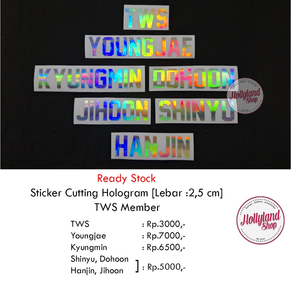 สติ๊กเกอร์ตัดโฮโลแกรม TWS สมาชิกอย่างเป็นทางการ | Shopee Thailand